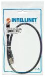 Intellinet Premium Netzwerkkabel, Cat6, S/FTP, 100% Kupfer, Cat6-zertifiziert, LS0H, RJ45-Stecker/RJ45-Stecker, 0,5 m, schwarz