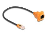 DELOCK D-Typ RJ45 Kabel Stecker zu Buchse Cat.5e O/S 30cm