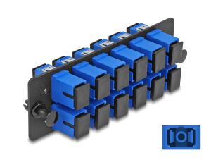 DELOCK LWL Adapter Panel SC Simplex UPC 12 Port blau