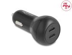 DELOCK Kfz Ladeadapter 2x USB Type-C PD 3.0 mit 40W