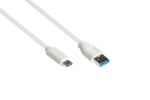 Alcasa 2831-AC010W USB Kabel USB 3.2 Gen 2 (3.1 Gen 2) 1 m USB A USB C 10 Gbit/s Weiß