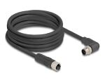 DELOCK M12 Kabel L-kodiert 4 Pin St r. gew. zu Bu PUR 5m