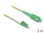 DELOCK Kabel LWL LC-APC zu SC-APC Simplex Singlemode OS2 2m