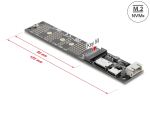 DELOCK OCuLink > M.2 Key M NVMe SSD Konverter