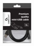Gembird 1.8m USB 2.0 A/mini-USB USB Kabel 1,8 m USB A Mini-USB B Schwarz