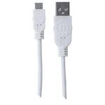 Manhattan Hi-Speed USB Micro-B Anschlusskabel, USB 2.0, Typ A Stecker - Micro-B Stecker, 480 Mbps, 1,8 m, weiß