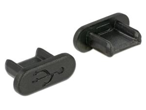 DELOCK Staubschutz USB2.0 Micro-B-Buchse o.Griff 10St. schw.