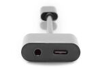 Digitus USB-C Adapter / Konverter, USB-C auf USB-C + 3.5mm Klinke