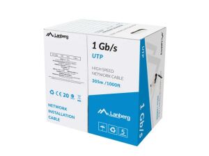 Lanberg LCU6-10CC-0305-BK Netzwerkkabel Schwarz 305 m U/UTP (UTP)