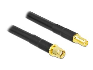 DeLOCK Antennenkabel RP-SMA Stecker zu RP-SMA Buchse LMR/CFD300 10 m low loss