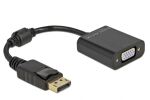 DeLOCK Adapter DisplayPort 1.2 Stecker zu VGA Buchse schwarz