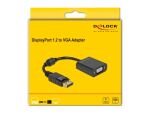 DeLOCK Adapter DisplayPort 1.2 Stecker zu VGA Buchse schwarz