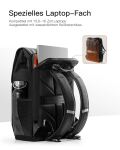 Inateck BP01008 Rucksack Reiserucksack Schwarz Polyester, Polyurethan (PU), Twill