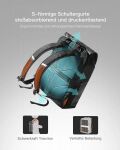 Inateck BP01008 Rucksack Reiserucksack Schwarz Polyester, Polyurethan (PU), Twill