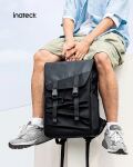 Inateck BP01008 Rucksack Reiserucksack Schwarz Polyester, Polyurethan (PU), Twill