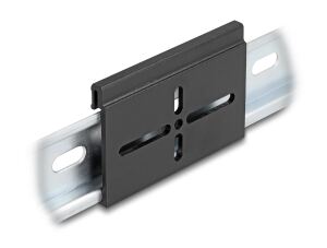 DELOCK Aluminium Montageclip für Hutschiene 70x47,8mm schw.