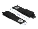 DeLOCK Strapazierfähiger Klettgurt mit Befestigungsöse L 260 x B 38 mm schwarz 5 Stück