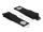 DeLOCK Strapazierfähiger Klettgurt mit Befestigungsöse L 260 x B 38 mm schwarz 5 Stück
