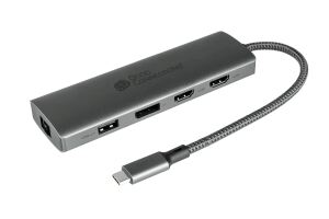 Alcasa HUB-C001A Schnittstellen-Hub USB Typ-C 5000 Mbit/s Anthrazit