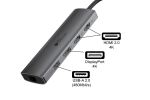 Alcasa HUB-C001A Schnittstellen-Hub USB Typ-C 5000 Mbit/s Anthrazit