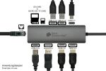 Alcasa HUB-C001A Schnittstellen-Hub USB Typ-C 5000 Mbit/s Anthrazit