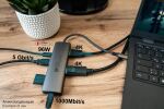 Alcasa HUB-C001A Schnittstellen-Hub USB Typ-C 5000 Mbit/s Anthrazit