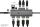Alcasa HUB-C001A Schnittstellen-Hub USB Typ-C 5000 Mbit/s Anthrazit