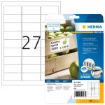 HERMA Etiketten A4 63.5x29.6 mm weiß extrem stark haftend Papier matt 675 St.