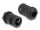 DeLOCK Kabelschutzschlauch 2 m x 15,8 mm mit 2 x PG11 Schlauchverschraubung Set schwarz