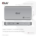 CLUB3D CSV-2563 5-1 Thunderbolt™ 5 Hub Triple video 5K60Hz Thunderbolt™ Share Certifi ed 180W