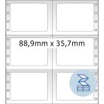 HERMA Computeretiketten 88.9x35.7 mm 2-bahnig weiß...
