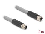 DELOCK M12 Kabel L-kodiert 5 Pin St r. gew. zu Bu PUR 2m