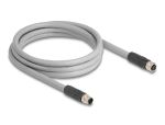 DELOCK M12 Kabel L-kodiert 5 Pin St r. gew. zu Bu PUR 2m