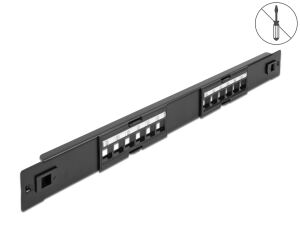 DELOCK 19" Keystone Patchpanel 12 Port werkzeugfrei
