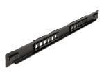 DELOCK 19" Keystone Patchpanel 12 Port werkzeugfrei