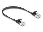 DELOCK Patchkabel gewinkelt RJ45 S/STP Cat6A 0.25m schwarz
