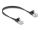 DELOCK Patchkabel gewinkelt RJ45 S/STP Cat6A 0.25m schwarz