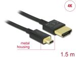 DELOCK HDMI Kabel Ethernet A ->micro D St/St 1.50m 3D 4K