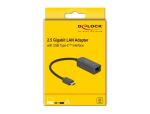 DeLOCK Adapter USB Type-C Stecker zu 2,5 Gigabit LAN kompakt