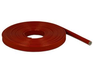DELOCK Feuerfest Schutzschlauch silikonbeschi. 10mx10mm rot