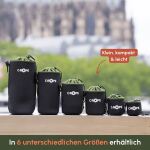 C-Rope CRP-LNB-M-BLK-2 Kameraobjektivhülle/-abdeckung Schwarz, Grün Fleece, Neopren Beuteltasche