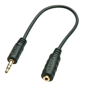 Lindy 35699 Audio-Kabel 0,2 m 3.5mm 2.5mm Schwarz