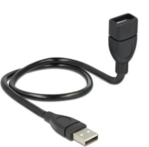 DeLOCK 50cm USB 2.0 USB Kabel 0,5 m USB A 0,48 Gbit/s Schwarz
