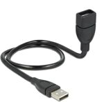 DeLOCK 50cm USB 2.0 USB Kabel 0,5 m USB A 0,48 Gbit/s Schwarz