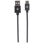 Manhattan Hi-Speed USB C Anschlusskabel, USB 2.0, Typ A Stecker - Typ C Stecker, 480 Mbps, 1 m, Schwarz