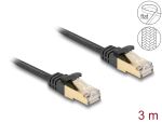 DELOCK RJ45 Flachb.Netzwerkkabel Cat.6A U/FTP St. zu St. 3m