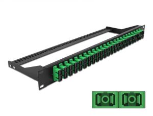 DELOCK 19" LWL Patchpanel 24 Port SC Duplex grün