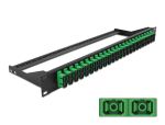 DELOCK 19" LWL Patchpanel 24 Port SC Duplex grün