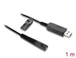 DeLOCK USB Ladekabel 12 V für Elektrorasierer kompatibel mit Braun Series 1, 3, 5, 7, 9 - Rasierer Ladegerät Ersatzkabel 1 m