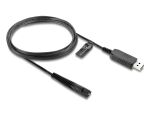 DeLOCK USB Ladekabel 12 V für Elektrorasierer kompatibel mit Braun Series 1, 3, 5, 7, 9 - Rasierer Ladegerät Ersatzkabel 1 m